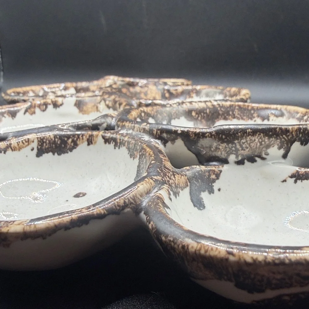 Handmade Trademarked Drip Glaze Ceramic Serving Dish Platter Tray Tableware